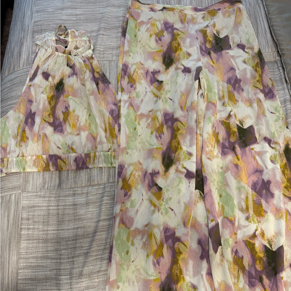 Forever 21 Multicolor Wide Leg Jumpsuit